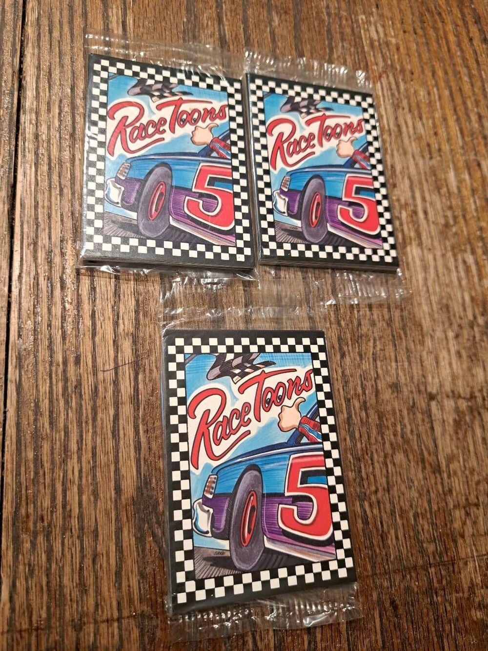 3 Sealed 1991 Racetunes NASCAR Trading Cards Carolina Custom Cards Unopened Pack